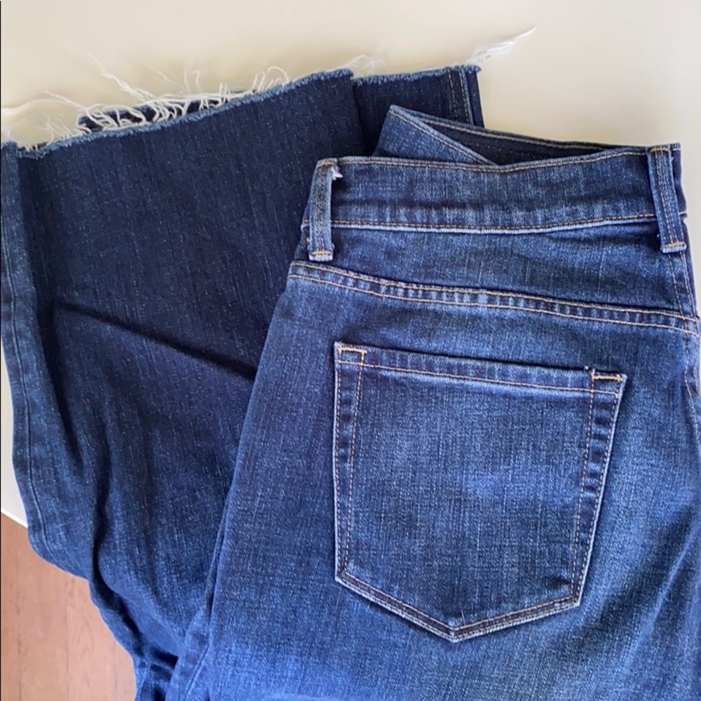 Wide leg crop jean